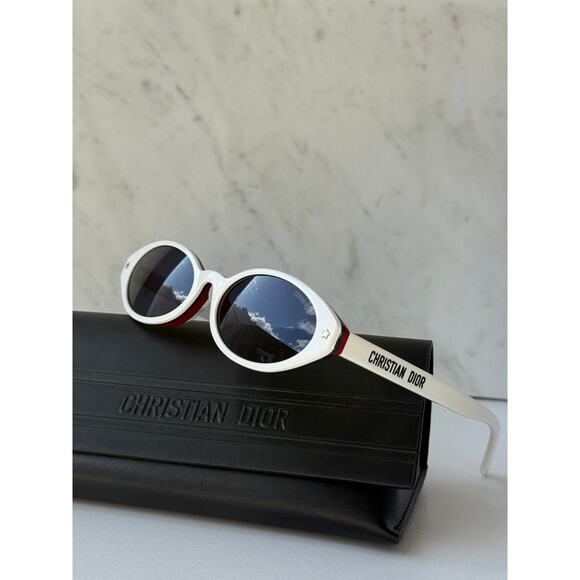 NEW Dior Pacific S1F Oval Round Sunglasses White Navy Blue main image 4
